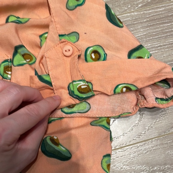 Love Notes avocado button down tie shirt - Picture 4 of 13